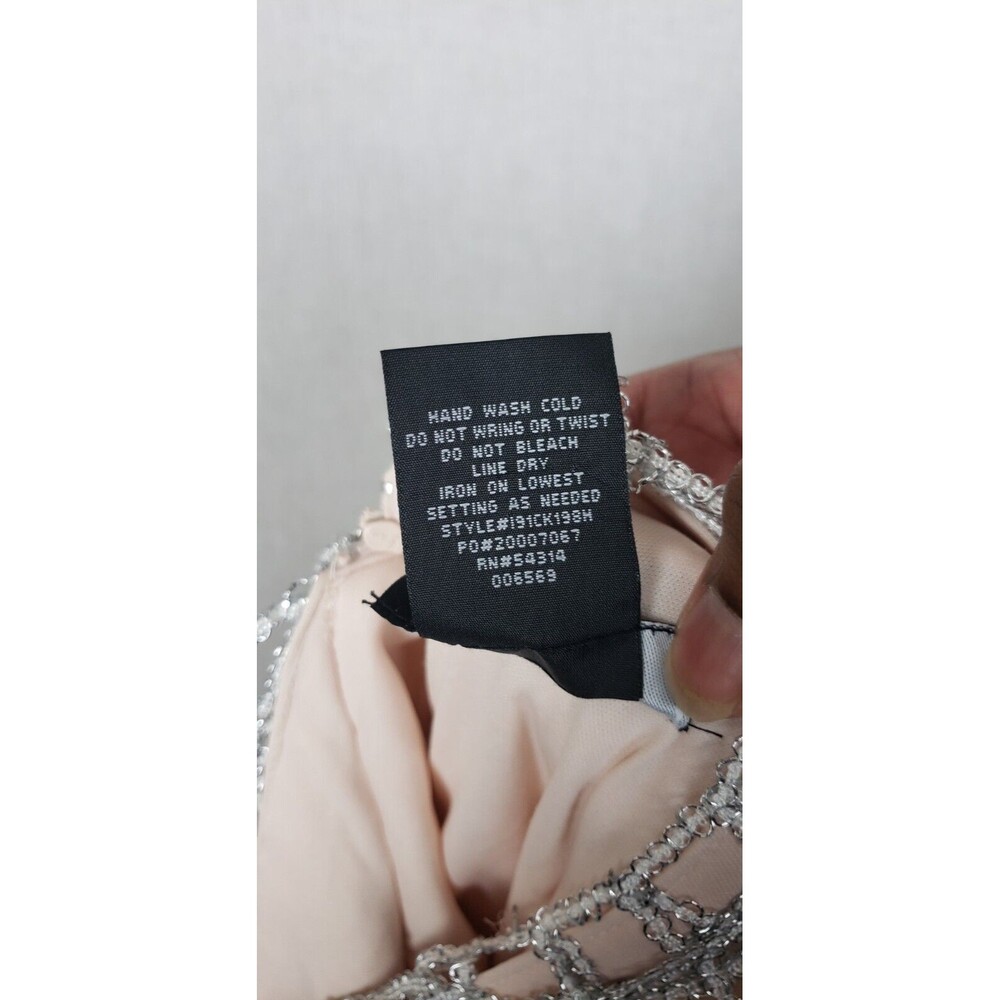 B. Darlin Dress Maxi Long Gown 10 Silver Lace Slit Prom New Years Party Holiday - Picture 7 of 8